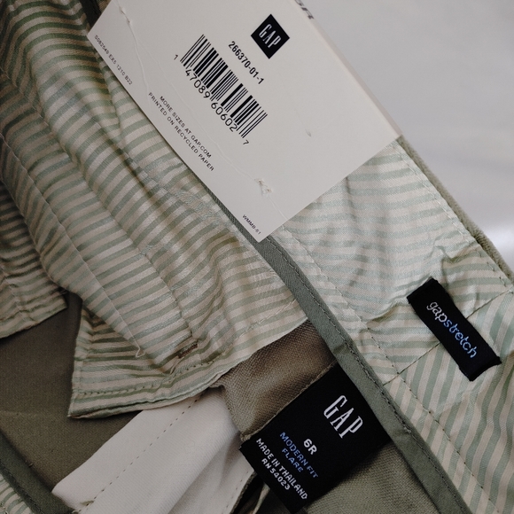 Gap stretch lime mdrn fit flare faux velvet pant 6 - Picture 7 of 10